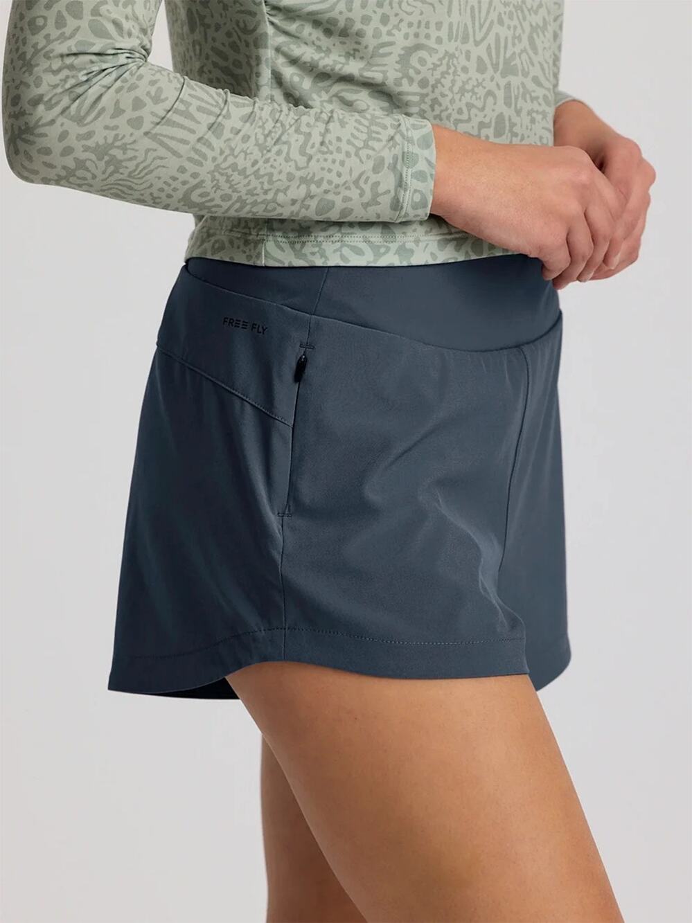 Free Fly Breeze Skort Sz XL Athletic Skirt Blue Built In Shorts Nice Cond!